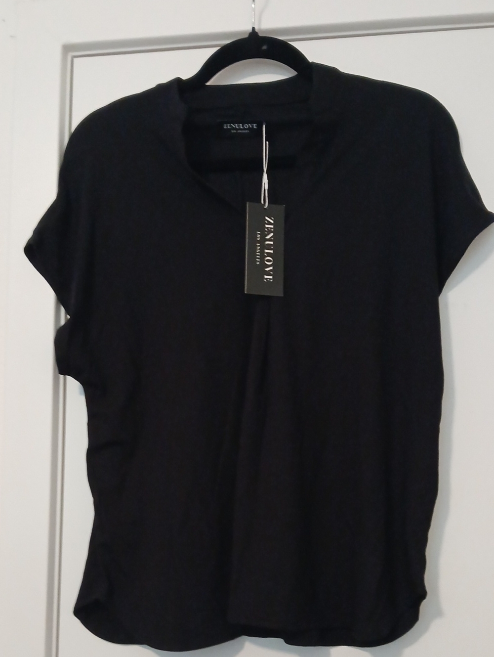 Black Short Sleeve Women's Top